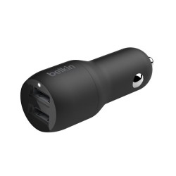 BELKIN BOOST CHARGE 24w USB-A Dual Car Charger w/ 1M PVC A-C Black