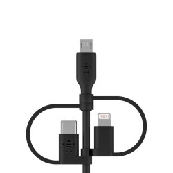 BELKIN Cable USB-A vers USB-C Lightning et MicroUSB