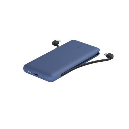 BELKIN BOOST CHARGE 10 000 mAh PD Powerbank with Integrated Cables USB-C and Lightning Blue