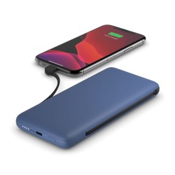 BELKIN BOOST CHARGE 10 000 mAh PD Powerbank with Integrated Cables USB-C and Lightning Blue