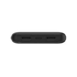 BELKIN Batterie externe 3 ports 10K avec câble USB-A vers USB-C noir