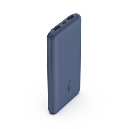 BELKIN Batterie externe 3 ports 10K avec câble USB-A vers USB-C bleu