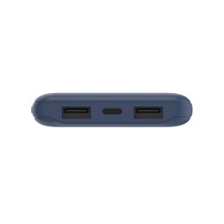 BELKIN Batterie externe 3 ports 10K avec câble USB-A vers USB-C bleu