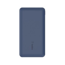 BELKIN Batterie externe 3 ports 10K avec câble USB-A vers USB-C bleu