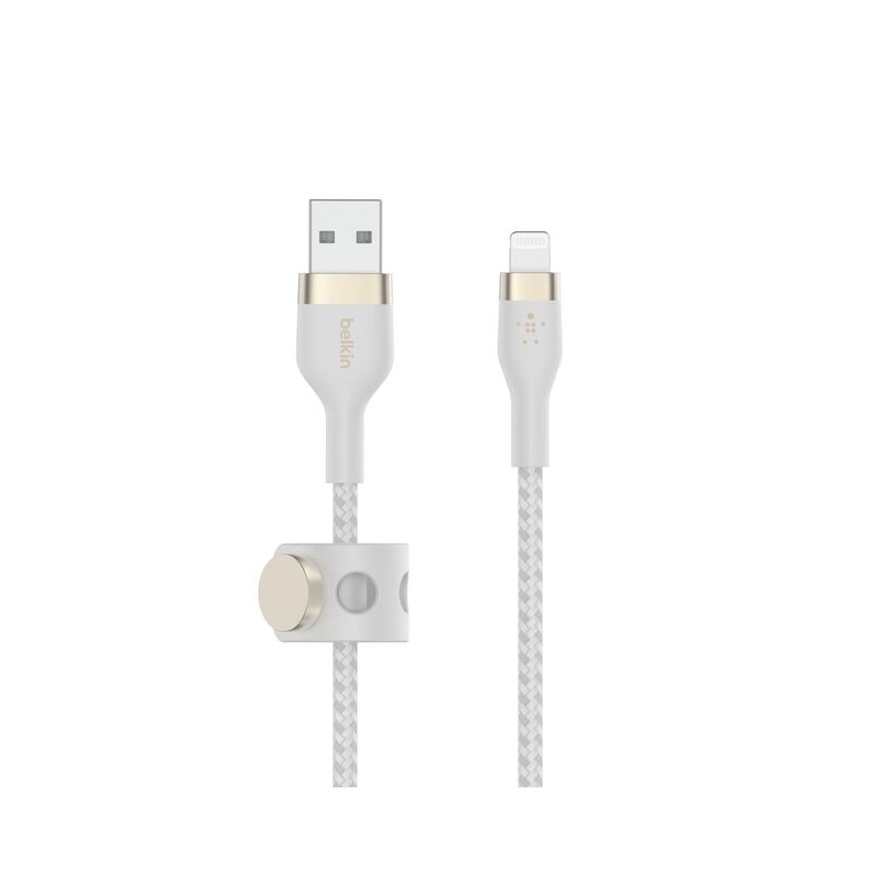 BELKIN Câble USB-A vers Lightning Silicon Tréssé 1m Blanc