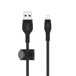 BELKIN Câble USB-A vers Lightning Silicon Tréssé 2m Noir