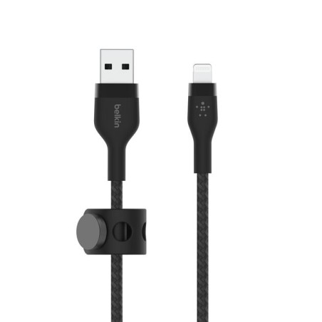 BELKIN Câble USB-A vers Lightning Silicon Tréssé 2m Noir