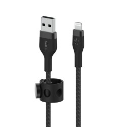 BELKIN Câble USB-A vers Lightning Silicon Tréssé 2m Noir