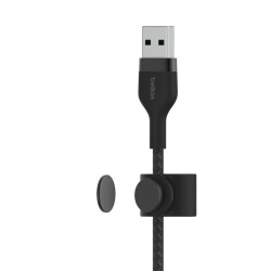 BELKIN Câble USB-A vers Lightning Silicon Tréssé 2m Noir