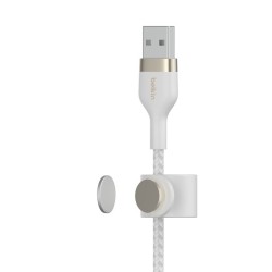 BELKIN Câble USB-A vers Lightning Silicon Tréssé 2m Blanc
