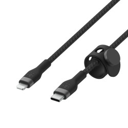 BELKIN Câble USB-C vers Lightning Silicon Tréssé 2m Blanc