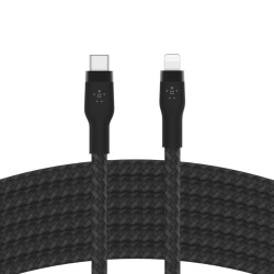 BELKIN Câble USB-C vers Lightning Silicon Tréssé 3m Noir