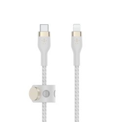 BELKIN Câble USB-C vers Lightning Silicon Tréssé 3 m Blanc