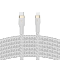 BELKIN Câble USB-C vers Lightning Silicon Tréssé 3 m Blanc