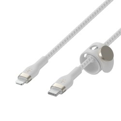 BELKIN Câble USB-C vers Lightning Silicon Tréssé 3 m Blanc