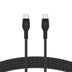 BELKIN Câble USB-C vers USB-C Silicon Tréssé 1m Noir