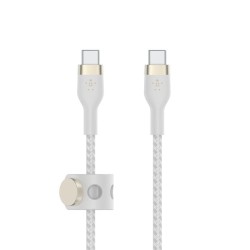 BELKIN Câble USB-C vers USB-C Silicon Tréssé 2m Blanc