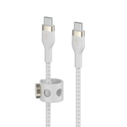 BELKIN Câble USB-C vers USB-C Silicon Tréssé 3m Blanc