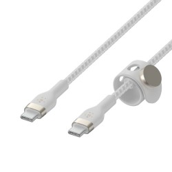 BELKIN Câble USB-C vers USB-C Silicon Tréssé 3m Blanc