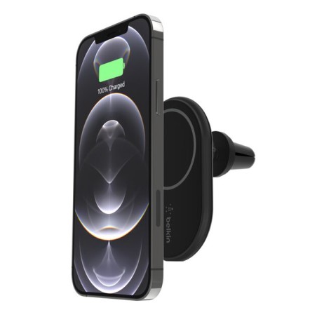 BELKIN BOOST CHARGE Magnetic wireless Car Vent Mount + Car Charger CLA Black