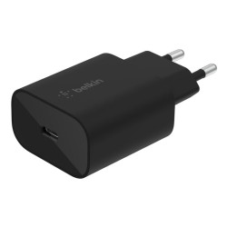 BELKIN BOOST CHARGE 25w USB-C PD PPS Single Wall Charger Black