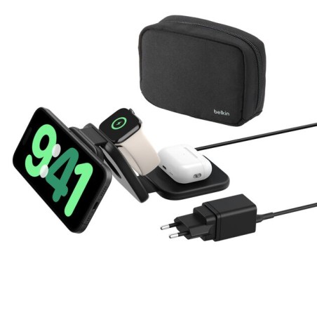BELKIN BOOST CHARGE PRO 3in1 Folding Travel Wireless Charging Pad with Qi2 Magnetic 15w