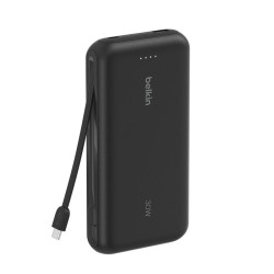 BELKIN 20k PD30w Integrated USB-C Cable Power Bank Black
