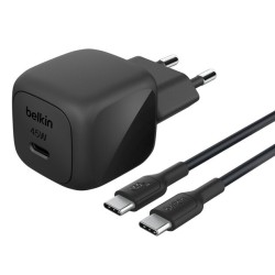 BELKIN 45W USB PD Wall Charger with PPS BLK w/ 1m 3aMP PVC C-C Cable