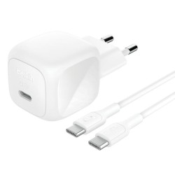 BELKIN 45W USB PD Wall Charger with PPS WHT w/ 1m 3aMP PVC C-C Cable