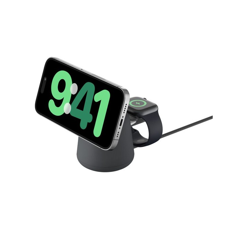 BELKIN BOOST CHARGE PRO 2in1 Qi2 15w Charging Stand Charcoal