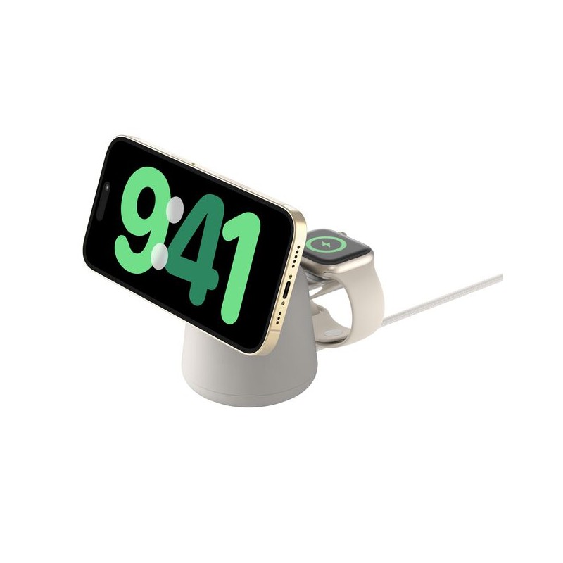 BELKIN BOOST CHARGE PRO 2in1 Qi2 15w Charging Stand Sand