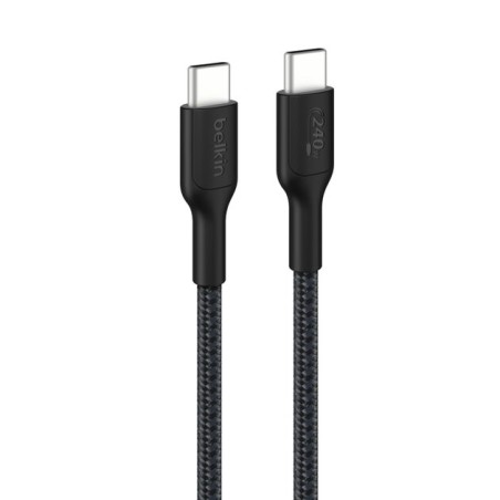 BELKIN USB-C TO USB-C 240W 2.0 BRAIDED PCR 1M BLACK