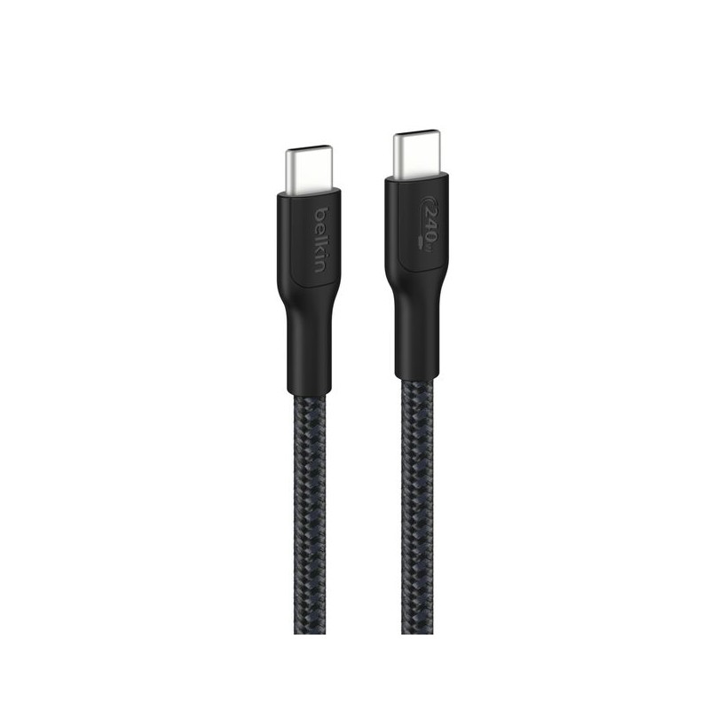 BELKIN USB-C TO USB-C 240W 2.0 BRAIDED PCR 3M BLACK