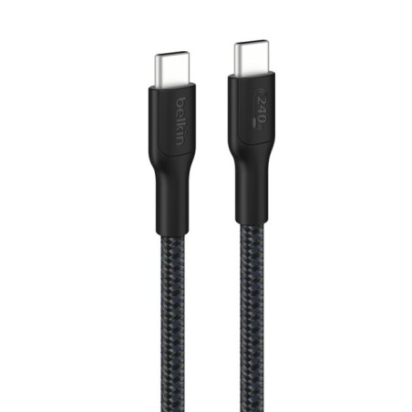 BELKIN USB-C TO USB-C 240W 2.0 BRAIDED PCR 3M BLACK
