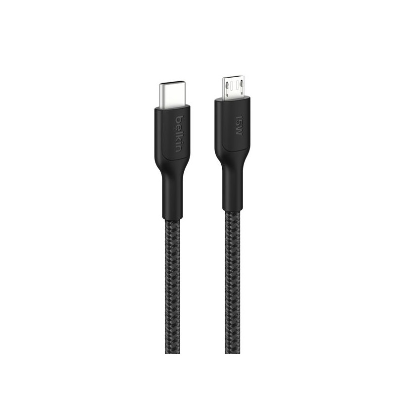 BELKIN USB-C TO M-USB 2.0 BRAIDED PCR 1M BLACK