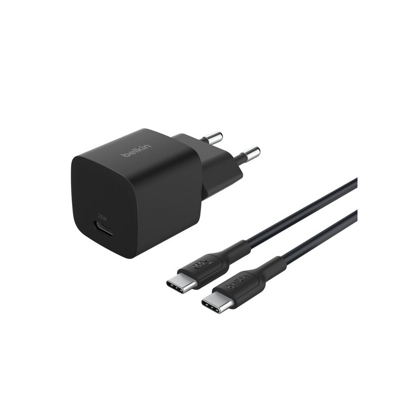 BELKIN 25W USB PD Wall Charger with PPS BLK w/1m C-C Cable