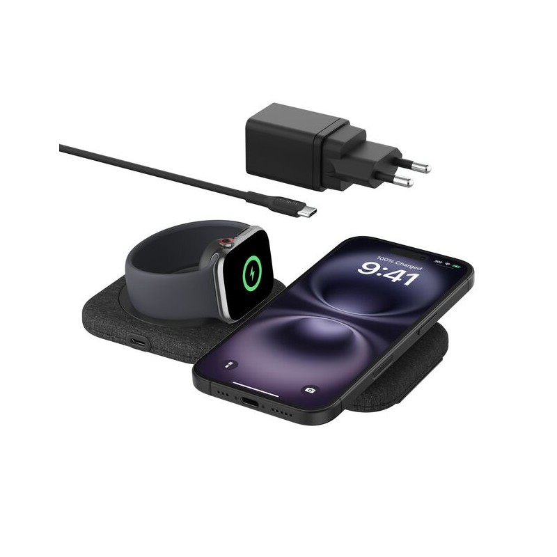 BELKIN BOOST CHARGE PRO 2in1 Folding Travel Wireless Charging Pad with Qi2 Magnetic 15w
