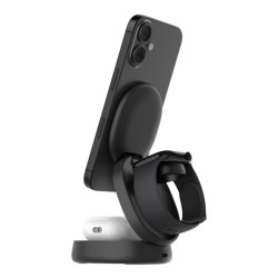 BELKIN BOOSTCHARGE Qi2 15w Z-Fold 3in1 Charging Stand Black