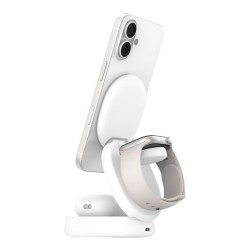 BELKIN BOOSTCHARGE Qi2 15w Z-Fold 3in1 Charging Stand White