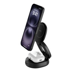BELKIN BOOSTCHARGE Qi2 15w Z-Fold 2in1 Charging Stand Black