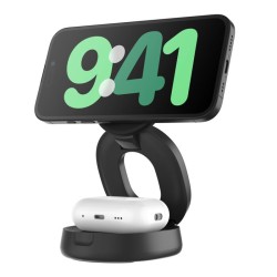 BELKIN BOOSTCHARGE Qi2 15w Z-Fold 2in1 Charging Stand Black