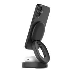 BELKIN BOOSTCHARGE Qi2 15w Z-Fold 2in1 Charging Stand Black