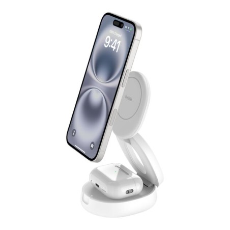 BELKIN BOOSTCHARGE Qi2 15w Z-Fold 2in1 Charging Stand White