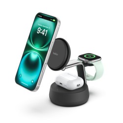 BELKIN UltraCharge Pro 25w Qi2 3in1 Magnetic Charger Charcoal