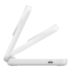 BELKIN UltraCharge 25w Qi2 2in1 Magnetic Charger plus USB-C EU White Square