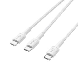 BELKIN BoostCharge Pro 140W Dual USB-C Cable 1.5m White