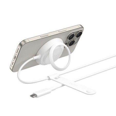 BELKIN UltraCharge 25w Qi2 Pad with kickstand White Non PSU
