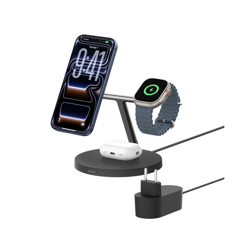 BELKIN BOOST CHARGE PRO 3-IN-1 QI2 15W W