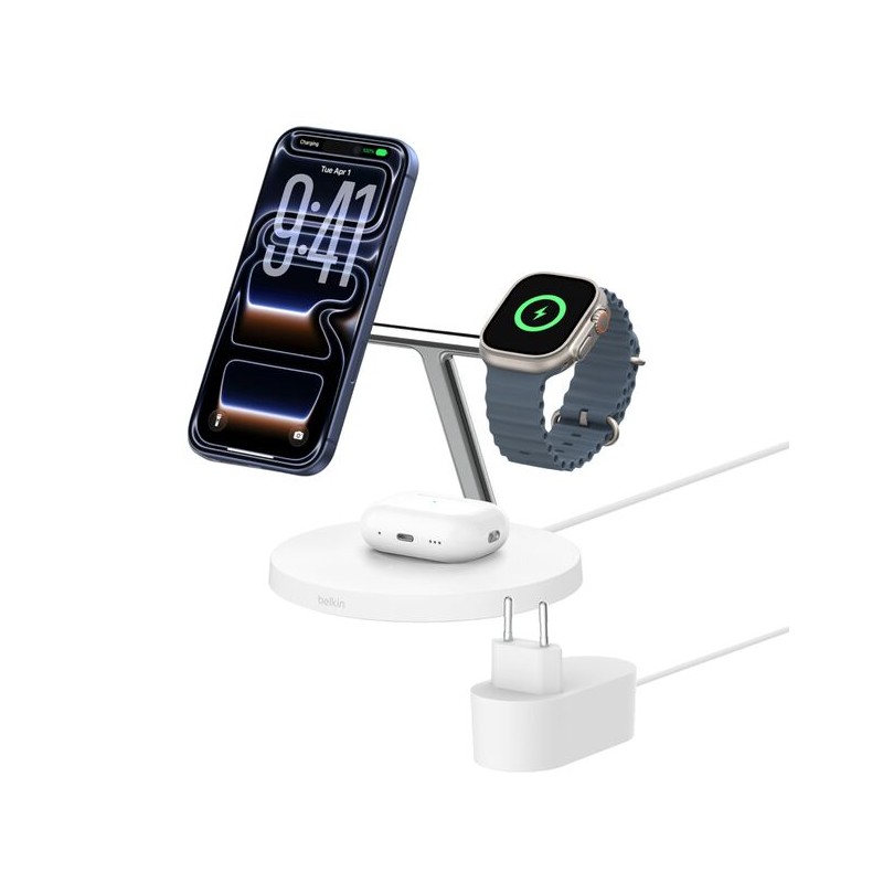 BELKIN BOOST CHARGE PRO 3-IN-1 QI2 15W W
