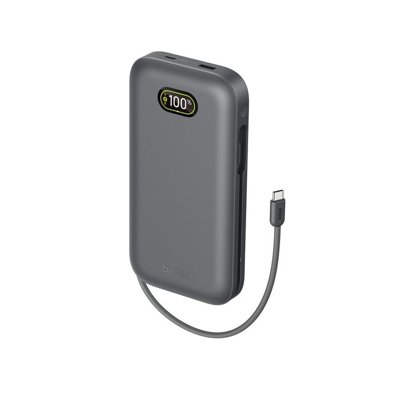 BELKIN BoostCharge 27k 240wPD Power Bank with Integrated cable and digital display